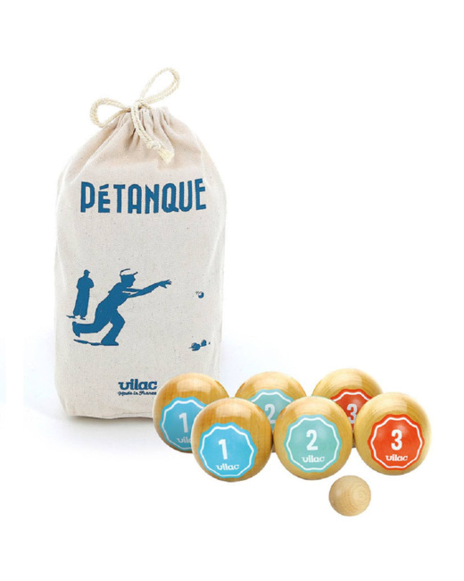 Jeu de pétanque en bois Rétro