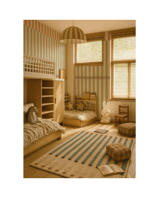 Papier peint Nistalgie Vert Vintage