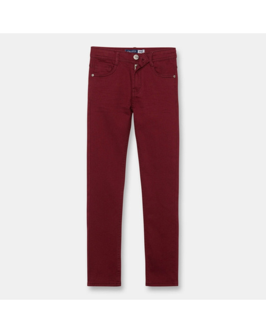 Pantalon skinny hyper stretch rouge garçon
