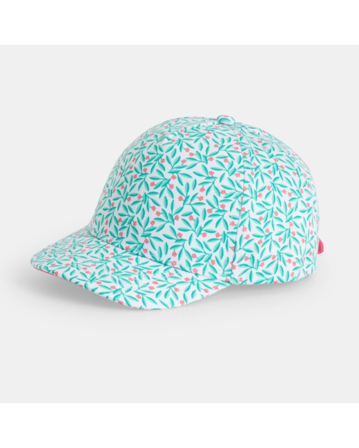 Casquette enfant imprimée verte fille