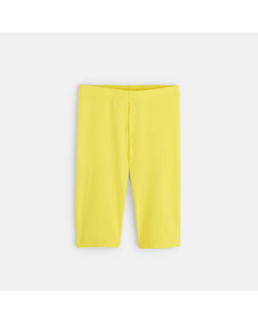 Legging cycliste jaune fille