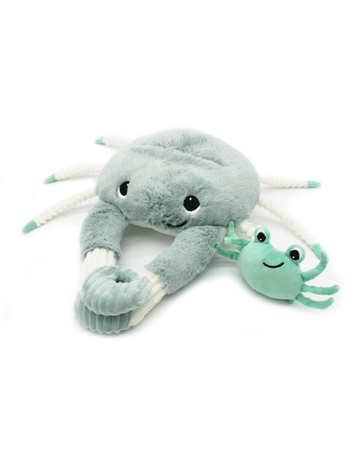 Peluche Cassecou le crabe maman & bébé Les Ptipotos