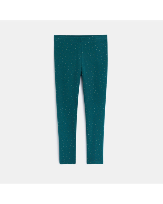 Legging chaud vert fille