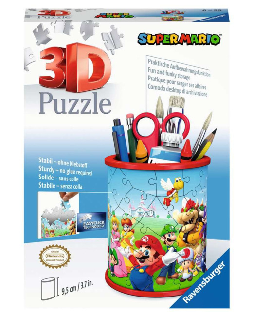 Puzzle Pot à crayons - Super Mario - de 6 ans