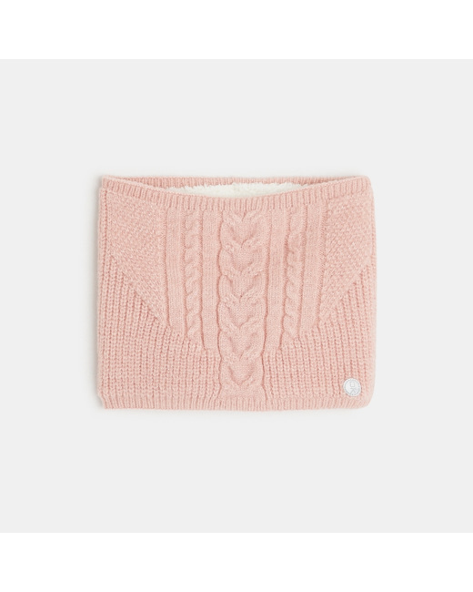 Snood torsadé doublé fausse fourrure rose fille