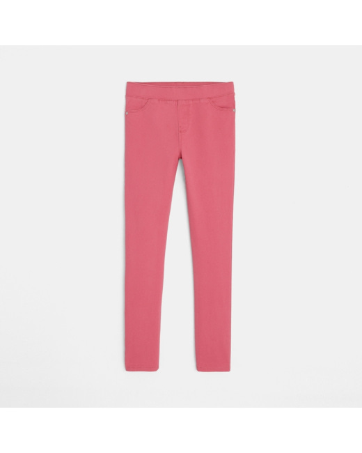 Tregging en toile rose fille