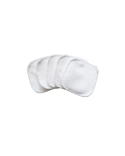 Lot de 5 carrés lavables en microfibre bambou/coton