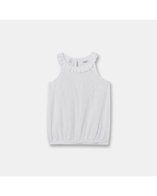 Débardeur fantaisie blanc fille
