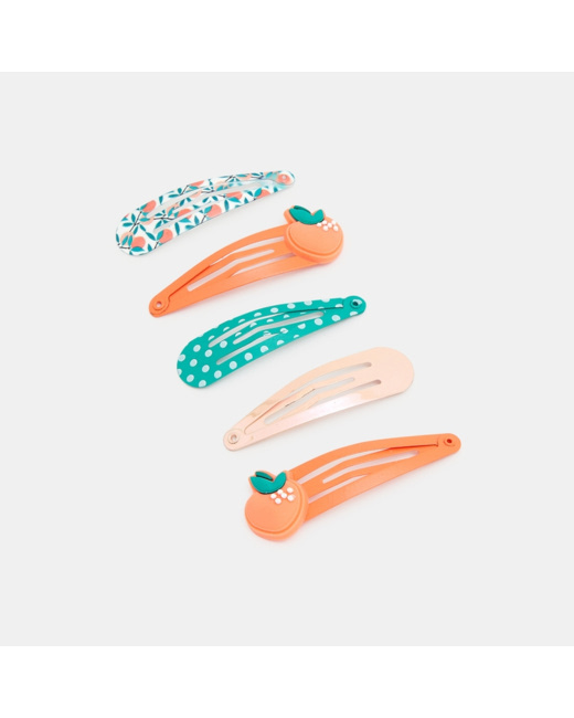 Barrettes à cheveux fruits (lot de 5) vert fille