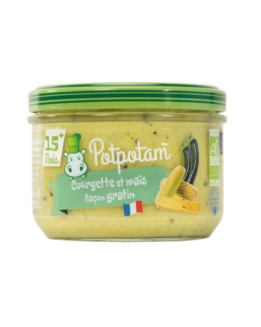 Courgette et maïs façon gratin