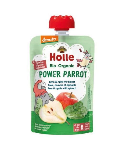Power Parrot - Gourde poire, pomme et épinards