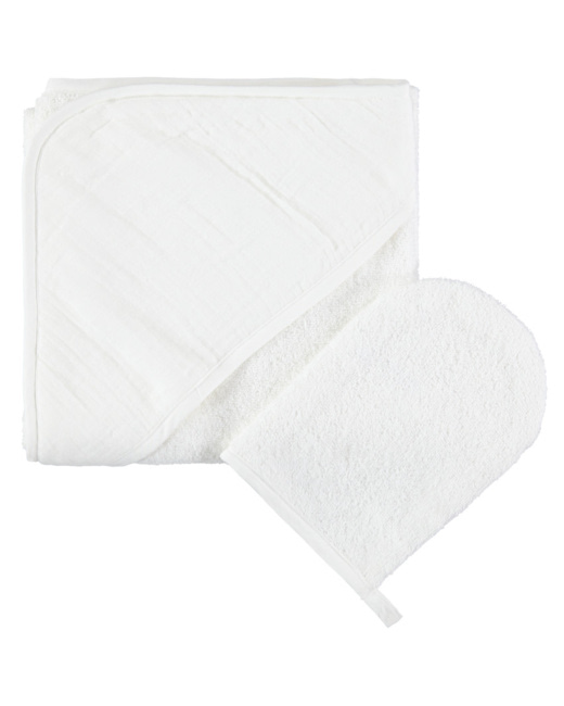 Cape de bain et gant de toilette