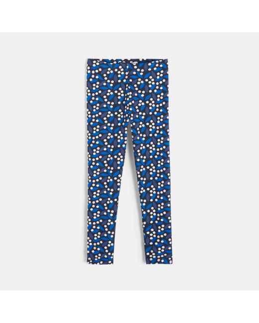 Leggings imprimés bleu fille