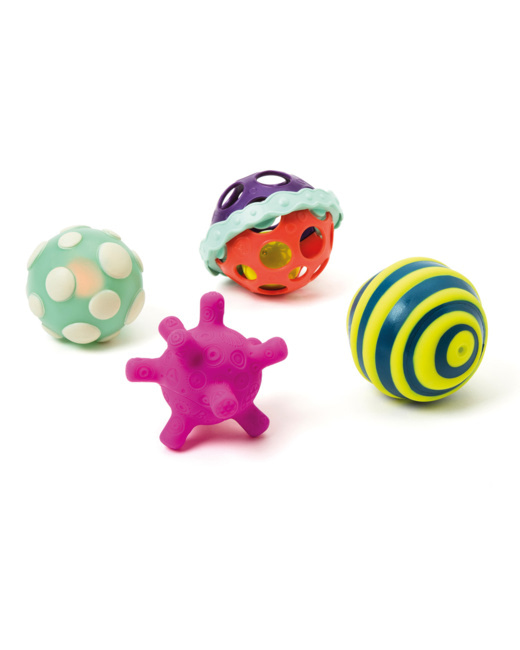 4 Balles texturées et lumineuses