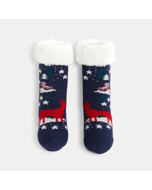 Chaussons-chaussettes antidérapantes bleuse fille