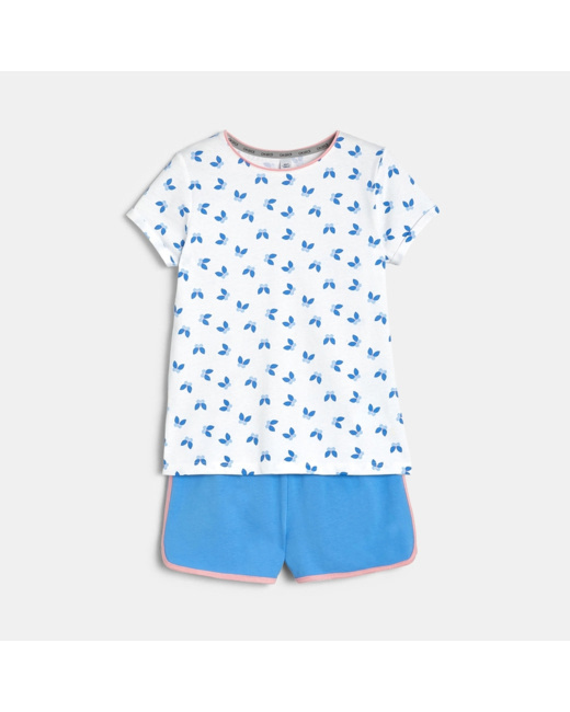 Pyja-short en jersey fille