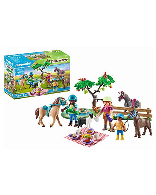Playmobil Country - Cavaliers, chevaux et pique-nique