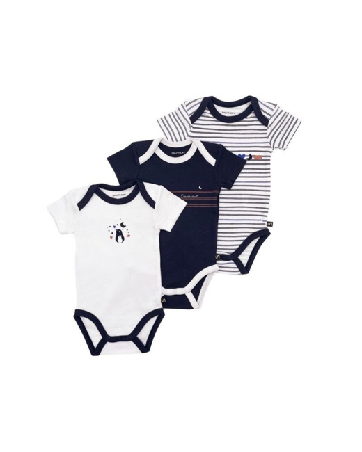 Lot 3 bodies manches courtes Baby Sailor