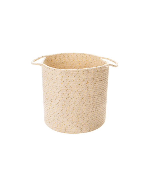 Panier de rangement en coton et lurex