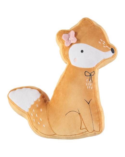 Coussin forme renard en velours
