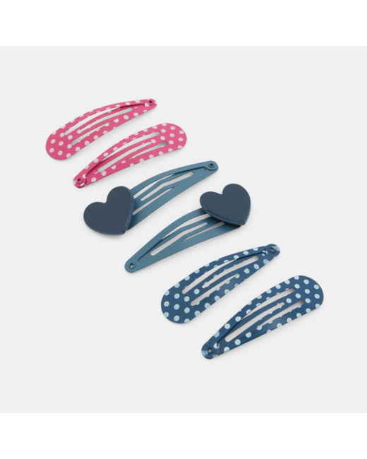 Barrettes clic clac fantaisie (lot de 6) jaune fille