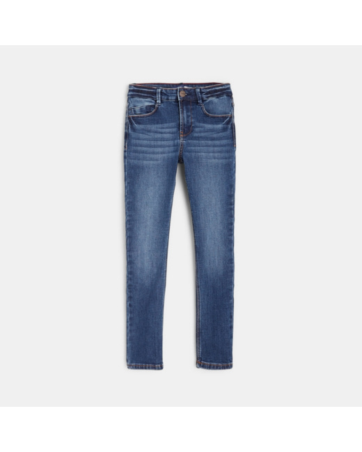 Jean skinny denim chaud stone bleu garçon