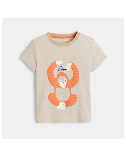 T-shirt rayé singe en relief
