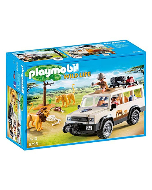 Playmobil Wild Life - Aventuriers avec 4x4 et couple de lions