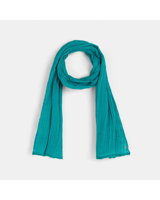 Chèche uni vert fille