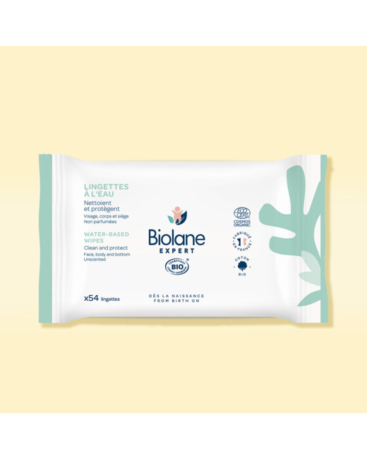 Lingettes à l'eau certifiées biologiques