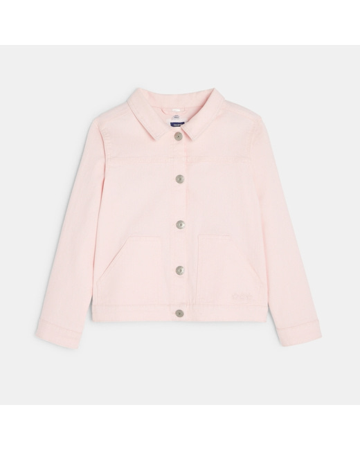 Veste en toile rose fille