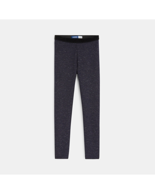 Legging à effet bleu fille