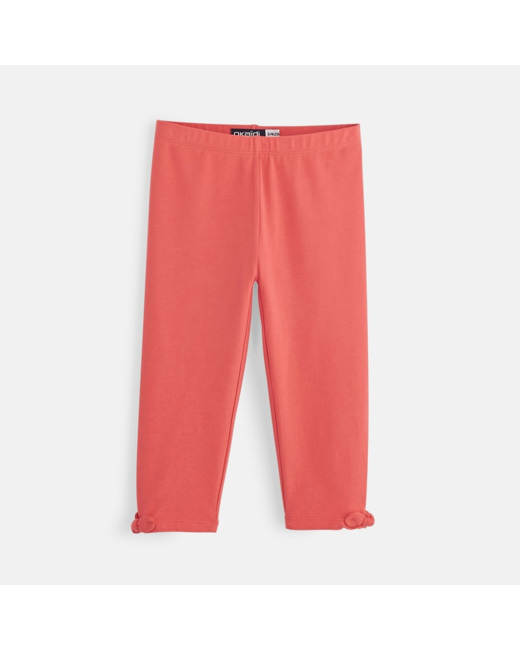 Leggings courts rouge fille