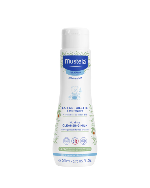 Lait de toilette sans rinçage à l'avocat bio