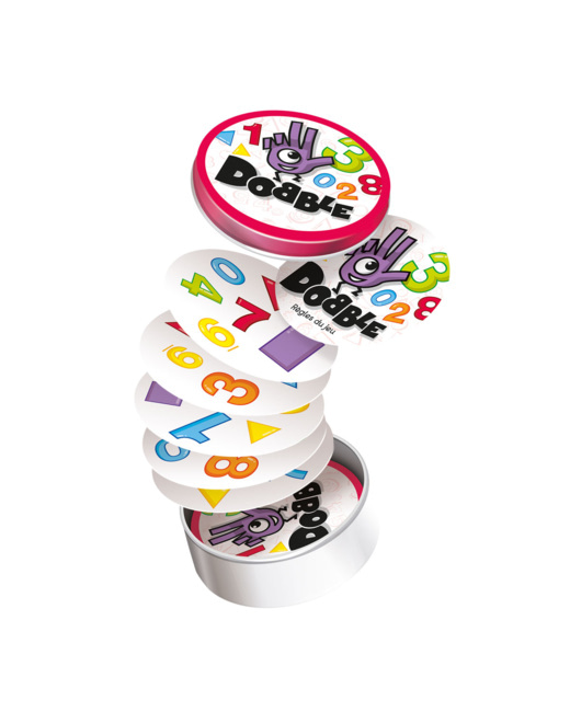 Jeu de cartes Dobble chiffres et formes
