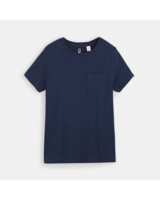 T-shirt uni bleu garçon
