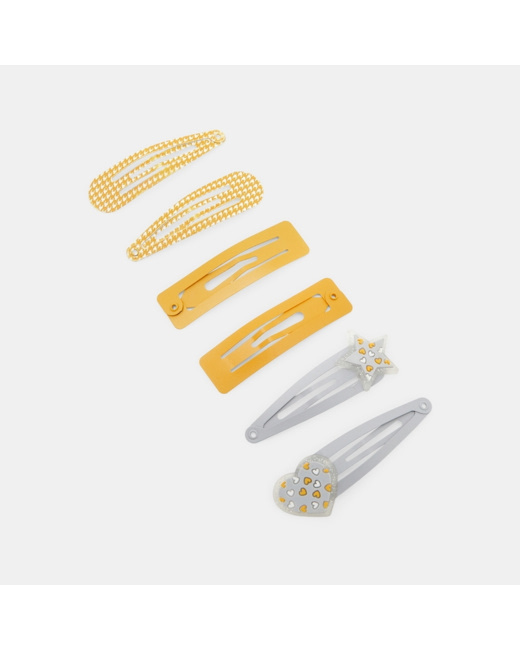 Barrettes clic clac fantaisie beige fille