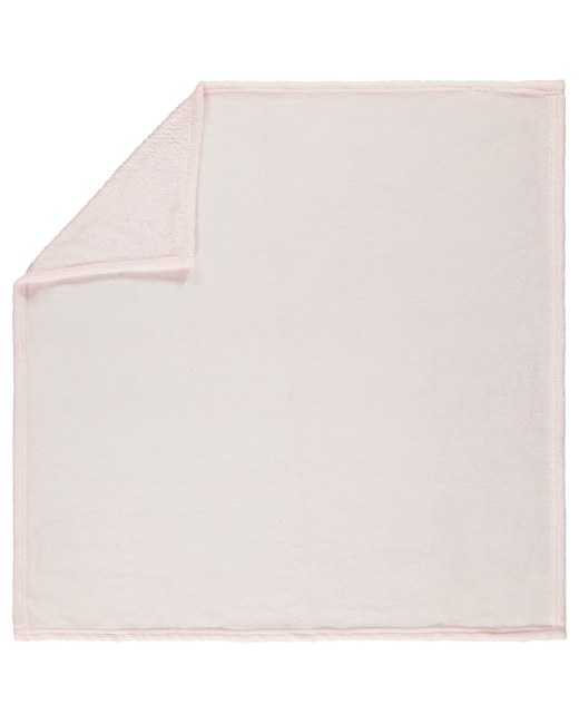 Couverture en sherpa unie 75x75 cm