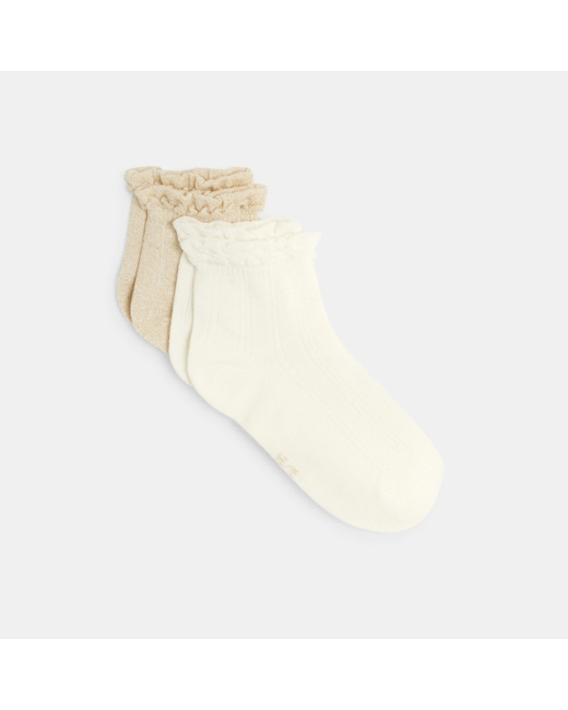 Socquettes frou-frou (lot de 2) jaune fille