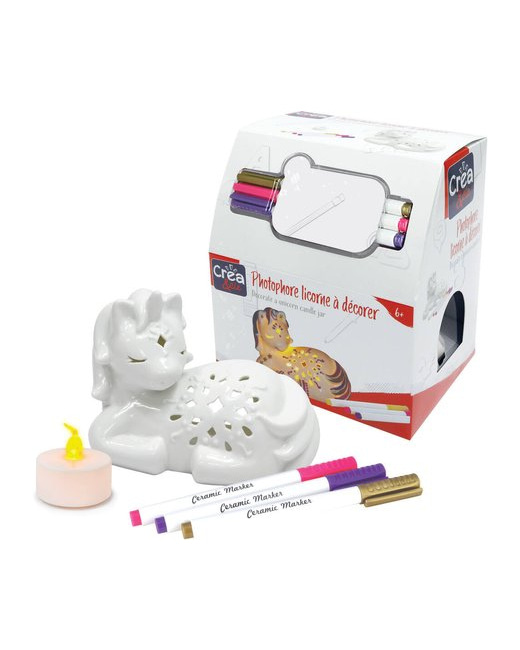 Photophore licorne à décorer