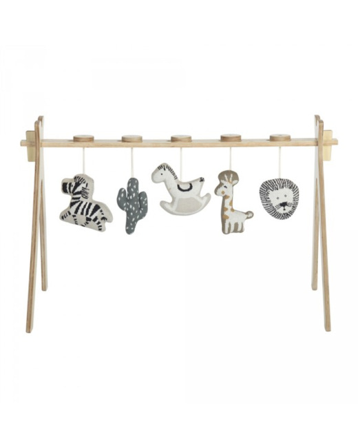Arche d'activité Tipi + 5 jouets en tricot