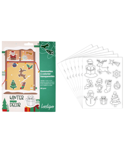 Gommettes Transparentes à Colorier - Noël