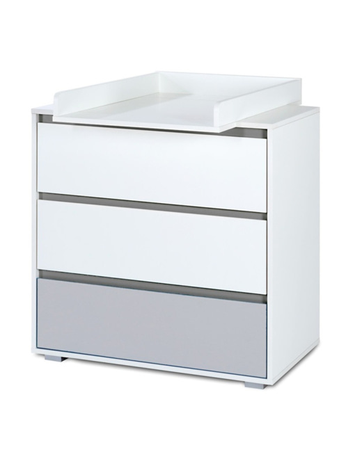 Commode bébé avec plan à langer amovible et 3 tiroirs DALIA