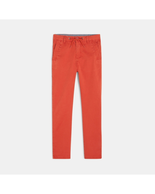Pantalon relax fit stretch orange garçon