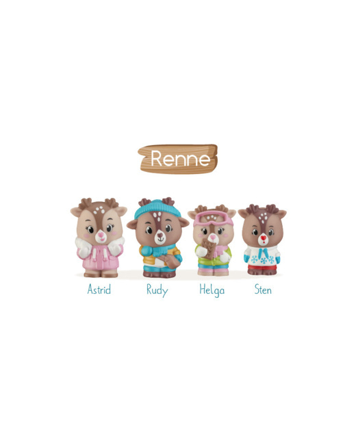 4 personnages famille RENNE - Klorofil