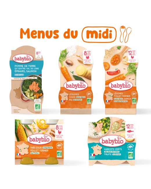Pack repas bébé midi 8-12 mois