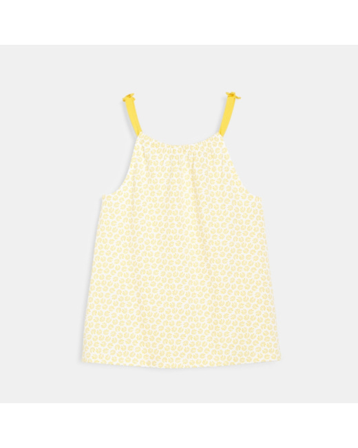 Débardeur imprimé jaune fille