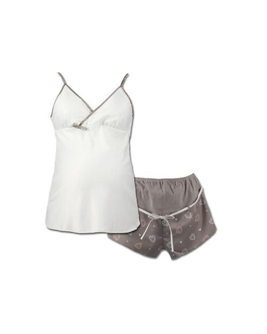 Pyjashort de maternité et d'allaitement 2 pièces