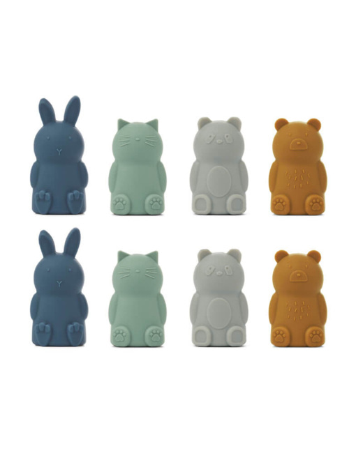 Lot de 8 marionnettes à doigts Jim - Blue multi mix