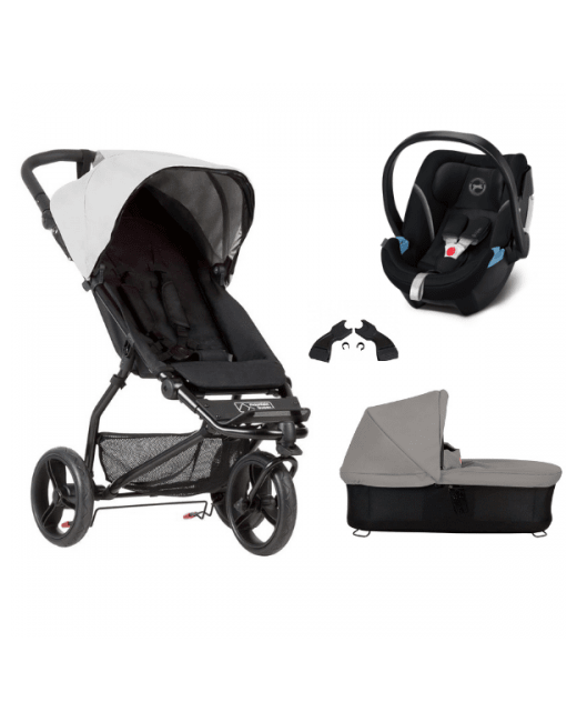 Poussette Mini + nacelle Plus + coque Cybex Aton 5